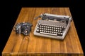 Vintage journalist`s desk